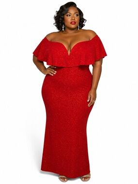 Symphony Size‎ 3X Red Evening Long Dress